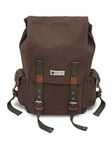 The House of tara Canvas Backpack for Men and Women 23L | Casual Cotton Bag With Waterproof Inner Lining, 4 External & 3 Internal Pockets | Backpacks Suitable for College, Travel & Hiking (Brown)