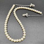 Faux Pearl Napkin Holder Clip Stainless Steel Chain Napkin Bib Holder Necklace-White