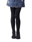 EVERSWE Girls Tights, Semi Opaque Footed Tights, Microfiber Dance Tights 40Den (Black,11-13)