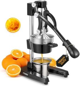 FOHERE Orange Juicer Squeezer, Cast Iron Lemon Squeezer, Commercial Citrus Juicer Hand Press for Orange, Lemon, Pomegranate, Grapefruit, Easy to Clean Citrus Squeezer with a Stainless Steel Cup