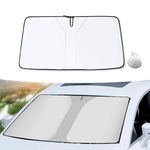 BELLOX Car Windshield Sun Shade Protector, Car Cool Visor Sun Shade, Car Front Window Sunshade for Most Car, Best Heat Shield Reflector Cover Blocks Heat and Sun,Foldable Sun Shield Keeps Your Vehicle