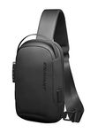 ENAVANT Anti-Theft Smart Sling Bag with USB Charging Port and TSA Lock, Shoulder Bag (Black)