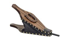 Premium Fireplace Bellows 46 cmx15cm, Black Leather, 3D Carved Horseshoe, Tool for Wood Stove, Great Tool for Firepit, BBQ, Camping, Real Leather, Hand Made fire Blower, Perfect Gift