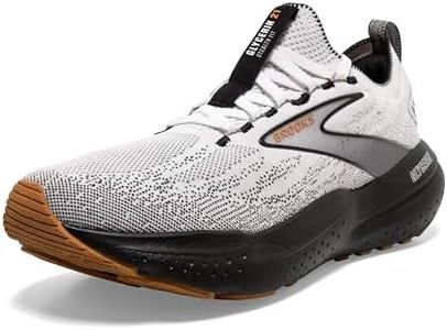Brooks Men’s Glycerin Stealthfit 21 Neutral Running Shoe, White/Grey/Black, 12.5