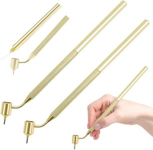 2Pcs 0.5/0.7mm Fine Line Painting Pen Touch Up Paint Pen for Cars Creative Detailing Pen Portable Gold Fluid Writer Paint Applicator Precision Touch Up Paint Perfect for Rock Chips Scratch Repair