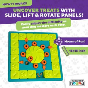 Outward Hound Multipuzzle Interactive Dog Puzzle Toy