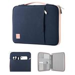 Dadanism 9-11 Inch Tablet Sleeve Bag Organizer Carrying Case for iPad Air 5/4 10.9", iPad 10th Gen 10.9 2022, iPad Pro 11 2022-2018, iPad 9/8/7th Gen 10.2, Galaxy Tab A8/S8/S6 Lite, Indigo & Pink