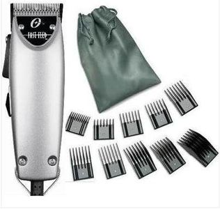 Oster Fast Feed Limited Edition Silver Hair Adjustable Pro Clipper + 10pc Universal Guide Combs