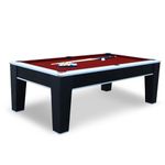 Hathaway Mirage 7.5' Pool Table, Black/Red