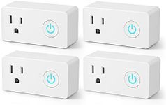 BN-LINK WiFi Heavy Duty Smart Plug Outlet, No Hub Required with Timer Function, White, Compatible with Alexa and Google Assistant, 2.4 Ghz Network Only (4 Pack)