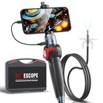 Ralcam Articulating Borescope, Two-Way Endoscope Inspection Camera with Light, 8.5mm Snake Camera for Automotive Mechanics Fiber Optic Scope, Compatible with Android and iOS Phone 3.3FT