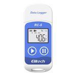 Elitech RC-5 Mini LCD Display USB High Accuracy Temperature Data Logger/Recorder, 32000 Points Record Capacity Blue …