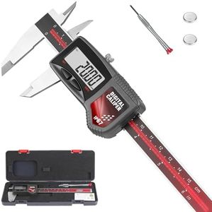 Standard Gage IP67 Digital Caliper Measuring Tool 0-6" Range, ±0.001" Accuracy Electric Micrometer Caliper with Large LCD Screen, Stainless Steel Electronic Digital Ruler with Auto-Off Feature