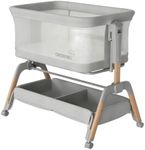 GROWNSY 5-in-1 Baby Bassinet Bedside Sleeper with Gentle Rocking Mode Grey