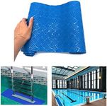 Swimming Pool Mats for Above Ground Pool, Pool Ladder Pad with Non-Slip Designed - Protection for Liner Ground Pool Ladder Pad Step Mat Blue