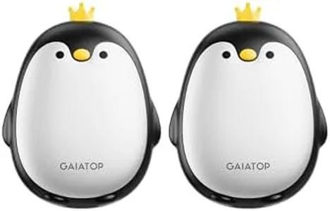 Gaiatop Hand Warmers Rechargeable, 2 Pack 3 Settings Portable Electric Hand Warmer Reusable Pocket Hot Hands Heater, Cute Penguin Shape Gifts for Women Men Camping Hunting Golf