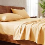 LANE LINEN 100% Organic Cotton Fitted Bedsheet for Super King Size Bed – 12" Deep Pocket, 1 Elastic Fitted Sheet (78"x72") + 2 Pillow Covers, Soft & Breathable, Oeko-TEX Certified - Cocoon
