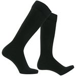 Waterproof Skiing Socks, RANDY SUN Men's Father's Quality Knee High Breathable Socks Best For Hiking/Fishing Black 1 Pair XS