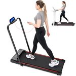 CITYSPORTS Folding Treadmills For Home,1-12KM/H Under Desk Treadmill,Portable Walking Pad Treadmill With Remote Control and LED Display, 1400W Motor,Non-Assembly (Black)