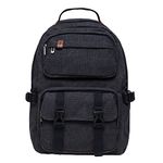 KAUKKO Beautiful and Thoughtful Backpack with 15 Inch Laptop Compartment for School, University, 22 Litres, Black Jnl-ks20-2-03, standard size, Daypack Backpacks