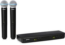 Shure BLX288/B58 Wireless Microphone System for Two Vocalists with BLX88 Dual Channel Receiver and 2X BLX2 Handheld Transmitters with BETA 58A Mic Capsules Optimized for Lead Vocals