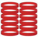 GOGO 120 PCS Silicone Wristbands for Kids Wholesale Rubber Bracelets Party Suppliers- Red