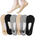 6 Pairs No Show Socks, Women Low Cut Liner Socks Thin Non Slip Grip Socks Breathable Invisible Hidden Ankle Socks