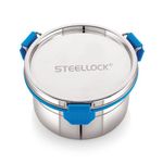 STEELLOCK PRO Stainless Steel Container/Dabba with Steel Lid Airtight for Food Storage, Easy to Carry, Leak Proof and Stackable (SLP-132/550 ML).