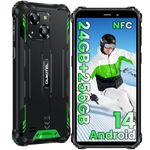 Rugged Smartphone Unlocked Canada OUKITEL WP32PRO, 24GB RAM+256GB ROM Rugged Phone Android 14, 6300mAh Cell Phones, 6" HD Screen,20MP Camera, Waterproof Mobile Phone,GPS/NFC/Face Unlock,4G Dual LTE