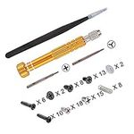 eXtremeRate Cross Opening Screwdrivers Kit, Assemble Disassemble Tools Set with Springs and Tweezers Screws for Nintendo Switch Console Joy Con