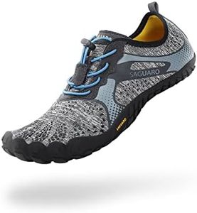 Mens Barefoot Gym Walking Trail Running Shoes Beach Hiking Wide Toe Box Water Shoes Aqua Sports Pool Surf Waterfall Climbing Quick Dry Grey