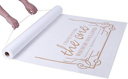 FrenzyBird Aisle Runner for Wedding Ceremony 3 x 100 Feet White Aisle Runner Walkway for Indoor Outdoor Wedding Church Decorations，Halloween Parties can Also use a Carpet (Gold)