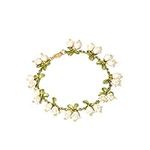 chichengnian Bracelet 2022 New vintage Girlfriends bracelet man-made Pearl Lily Of The Valley Leaf Floral Bracelet Personality Temperament Ethnic Style Accessories