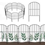 OUSHENG Decorative Garden Fence Fencing 10 Panels, 10ft (L) x 24in (H) Rustproof Metal Wire Border Animal Barrier for Dog, Flower Edging for Yard Landscape Patio Outdoor Decor, Arched