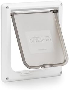 PetSafe Interior 2-Way Locking Cat Door - Allows Convenient Movement Between Rooms & Minimizes Scratching - Tinted Durable Plastic Privacy Door for Feeder & Litter Box