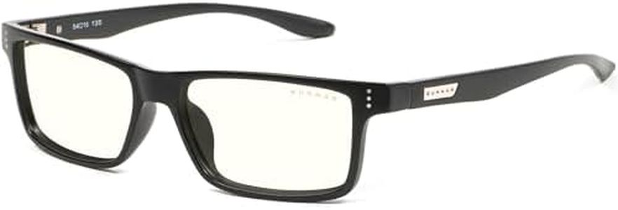 Gunnar Optiks RIO-00109 Riot Computer Glasses with Liquet Lenses, Block Blue Light, Anti-Glare, Minimize Digital Eye Strain, Prevent Headaches, Reduce Eye Fatigue and Sleep Better, Onyx/Liquet