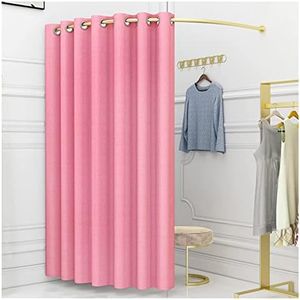 TEENKON Clothing Store Fitting Room, 47 in Dressing Room Used in Mall, Boutique and Office, Corner Wall Mounted Changing Room for Privacy Protection, Include Shading Curtain, Bracket and Hook Up