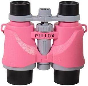PULLOX Kids Binoculars 7X30 Zoom for Gifts for Age 3-12 Years Boys and Girls for Sports Hiking, Bird Watching, Travel, Camping, Birthday Presents Colour as Available