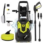 Stream Electric Pressure Washer, 1650W 135 Bar 420L/H Jet Washer Power with Adjustable Nozzle Accessory, Patio Cleaner Compact for Car Garden Fences Yard