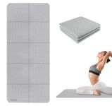 Panca Yoga Mat For Exercise Folding Mat Big Size 8mm Thickness | Gym Workout Meditation Pilates Gymnastics | Mat For Men Women Kids | Essential Exercise Equipment For Home (180x60 cm, Silver)
