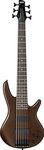 Ibanez GSR206B-WNF GIO Series - Black Hardware - 6 String - Electric Bass Guitar w/Bass Boost - Walnut Flat