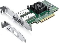 10Gtek 10Gb PCI-E NIC Network Card for Intel X520-DA2(Intel E10G42BTDA), with Intel 82599EN Controller, Dual SFP+ Port, PCI Express Ethernet LAN Adapter Support Windows Server/Linux/VMware