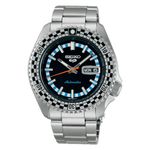 Seiko Stainless Steel Men 5 Sports Analogue Watch 'Checker Flag' Special Edition-Srpk67K1, Multi-Color Dial, Bandcolor-Silver