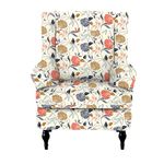 CRFATOP Printed Wing Chair Slipcovers 2 Piece Stretch Wingback Chair Cover Spandex Fabric Wingback Armchair Covers with Elastic Bottom for Living Room Bedroom Wingback Chair (Color B4)