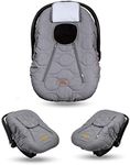 Cozy Cover Infant Car Seat Cover (Gray Quilt) - The Industry Leading Infant Carrier Cover Trusted by Over 6 Million Moms Worldwide for Keeping Your Baby Cozy & Warm