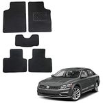 Oshotto/Matcon Carpet Foot mat Compatible with Volkswagen Passat (Set of 5, Black)