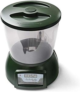 HAIEO Automatic Fish Feeder, LCD display 4.25L Auto Pond Fish Feeder timing quantitative Fish Food Dispenser For Aquarium Pond