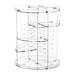 ROSEBEAR 360 Rotating Makeup Organizer, 6 Layers Spinning Skincare Organizer, Multi-Function Cosmetics Storage for Vanity Bathroom Countertop White