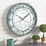 FirsTime 99667 Laguna Outdoor Wall Clock Aged Teal