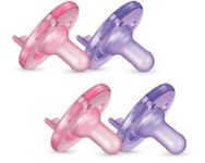 Philips Avent Soothie Pacifier 0-3m, Pink/Purple, 4 pack, SCF190/42